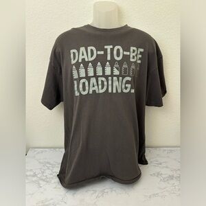 Delta Pro Weight T-shirt Men 2XL Gray Dad-to-be Loading Funny Spell Out​​